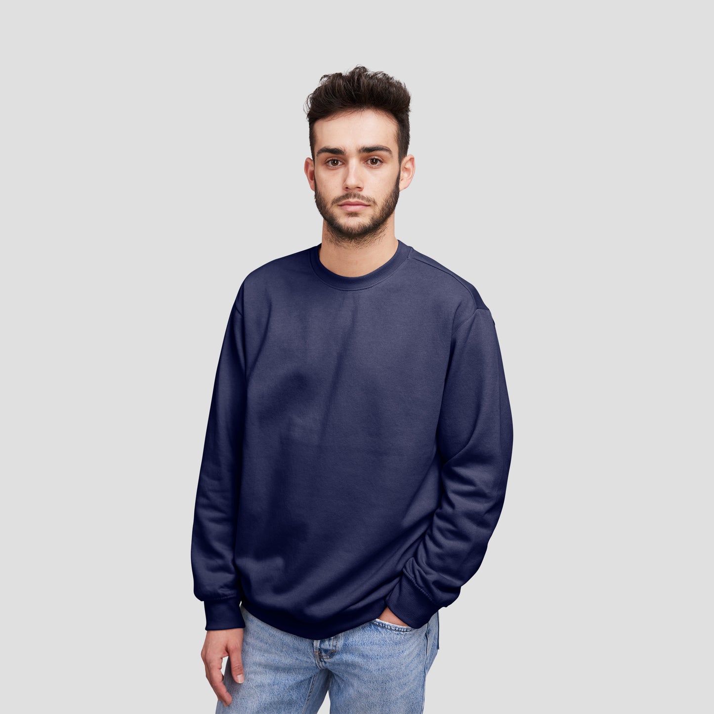 Sweat Shirt Navy Blue For Men- FlyingCart.pk