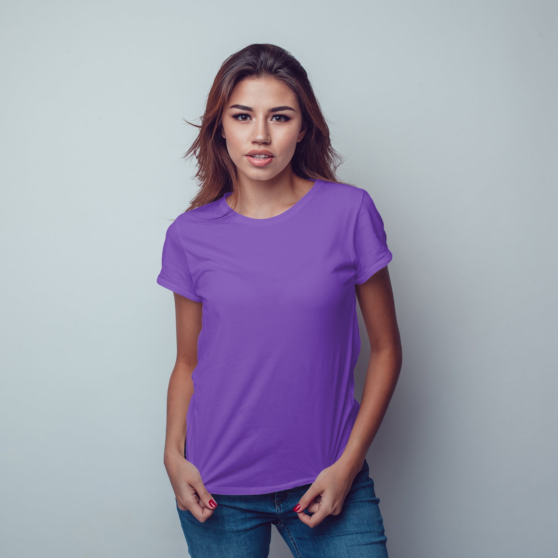 Royal Purple T-Shirt For Women- FlyingCart.pk