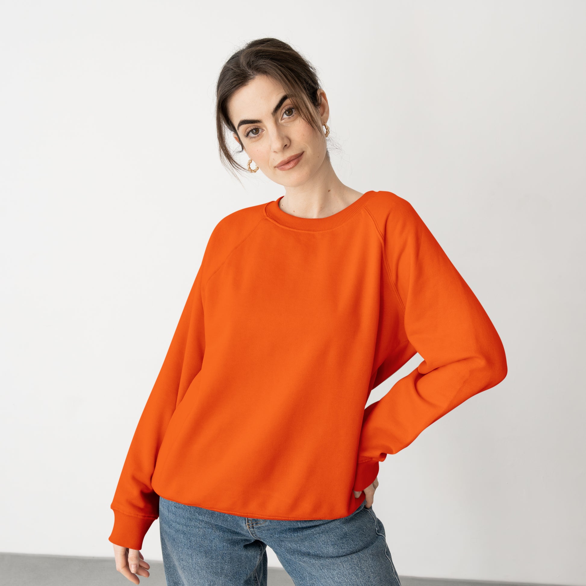 Sweat Shirt Orange For Women- FlyingCart.pk