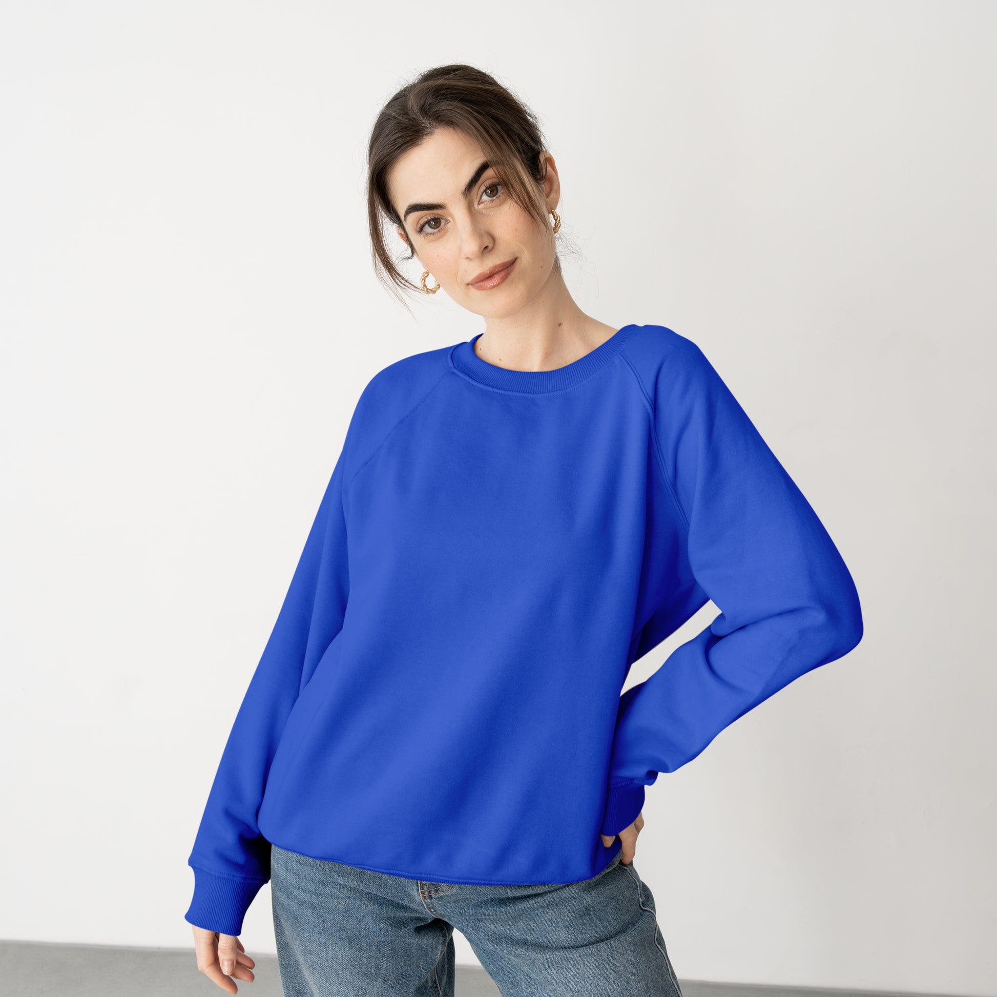 Sweat Shirt Royal Blue For Women- FlyingCart.pk