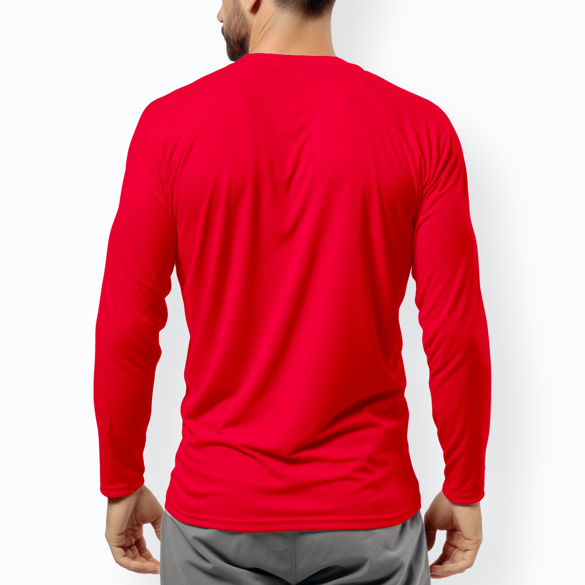 Full Sleeves Red T-Shirt For Men - FlyingCart.pk