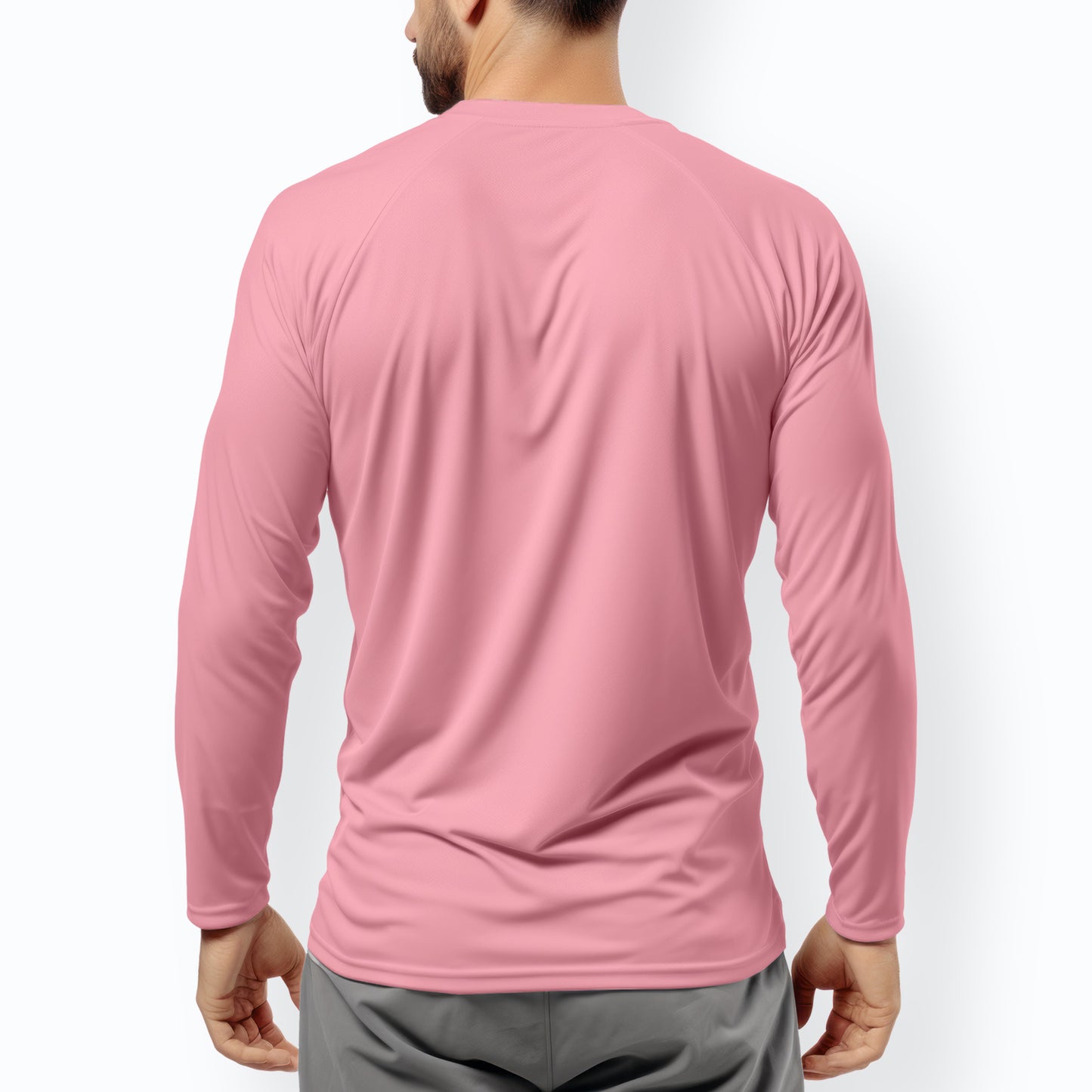 Full Sleeves Light Pink T-Shirt For Men- FlyingCart.pk