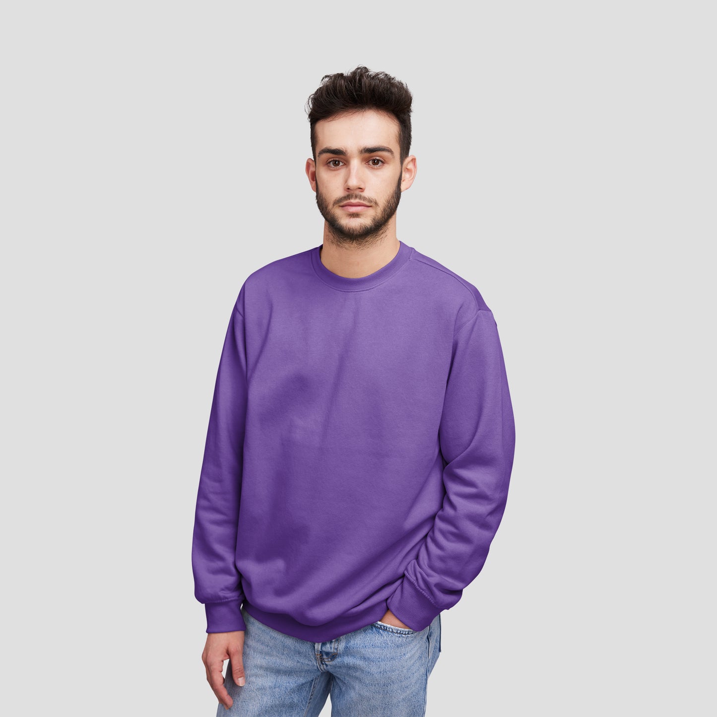 Sweat Shirt Royal Purple For Men- FlyingCart.pk