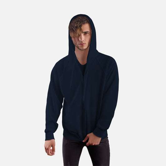 Zipper Hoodie Navy blue- FlyingCart.pk