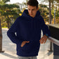 Men Pullover Hoodie Navy Blue- FlyingCart.pk