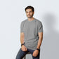 Half Sleeves Grey T-shirt For Men - FlyingCart.pk