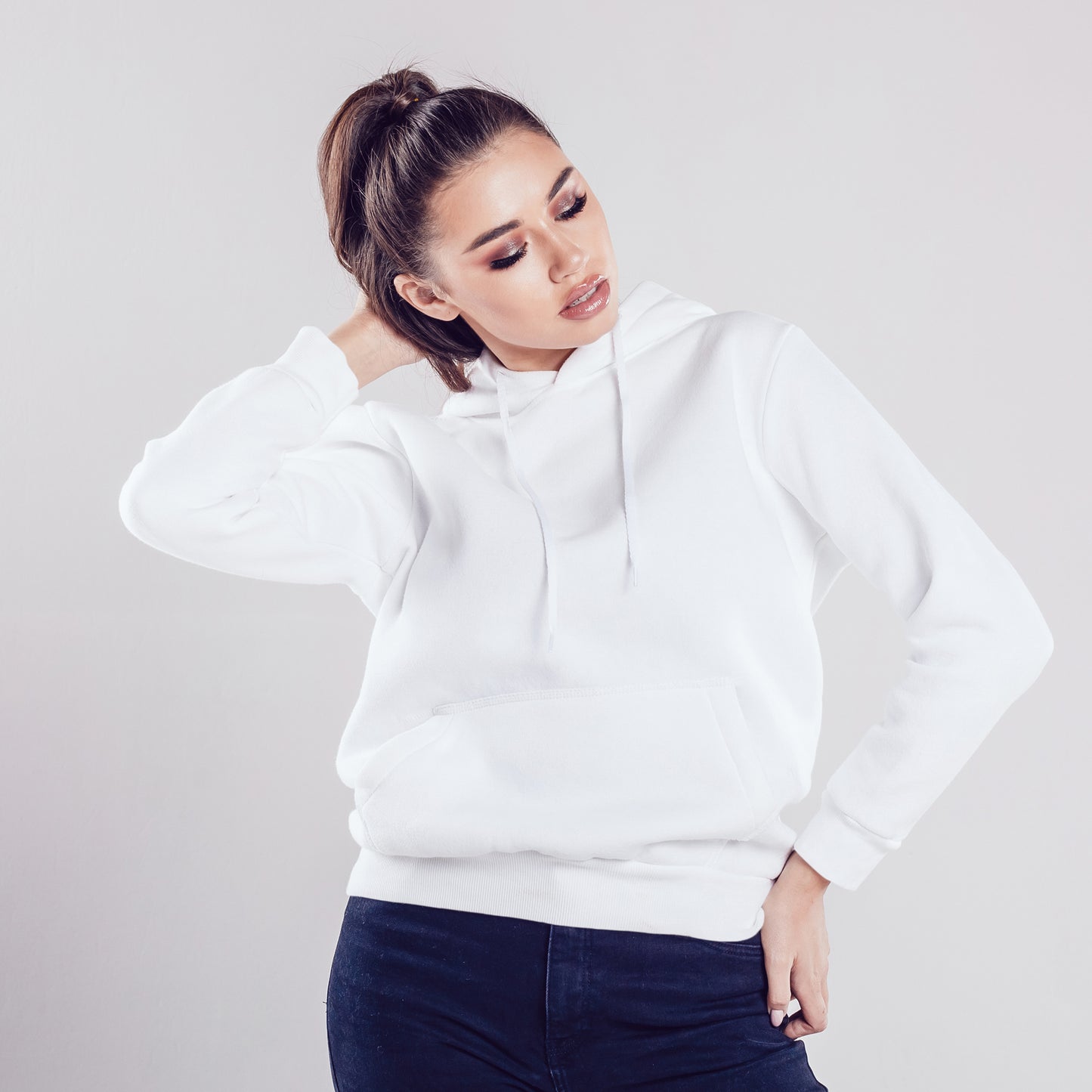 Women Pullover Hoodie White - FlyingCart.pk