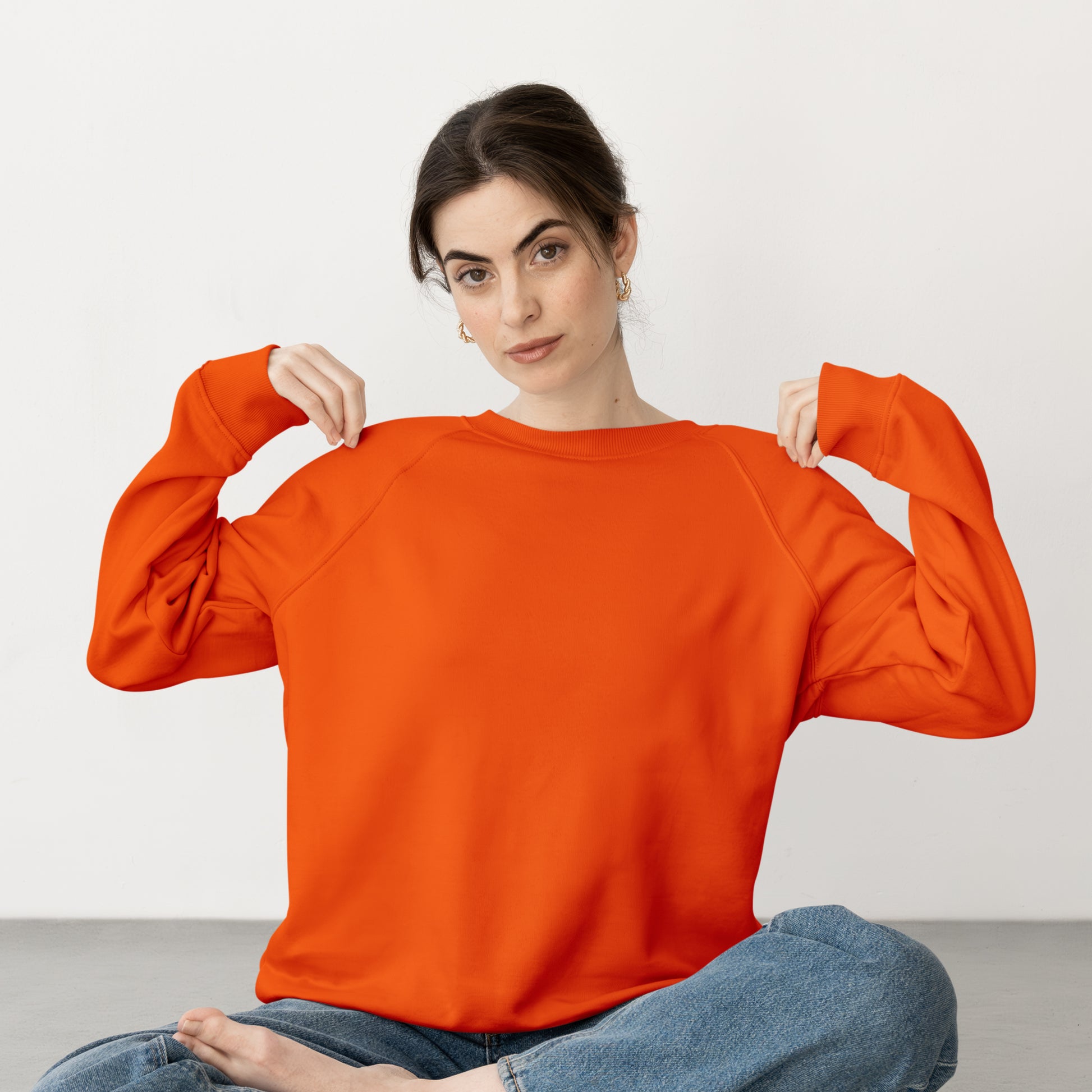 Sweat Shirt Orange For Women- FlyingCart.pk