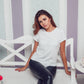 White T-Shirt For Women - FlyingCart.pk