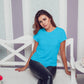 Light Blue T-Shirt For Women- FlyingCart.pk