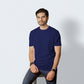 Half Sleeves  Navy Blue T-shirt For Men - FlyingCart.pk