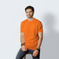 Half Sleeves  Orange T-shirt For Men - FlyingCart.pk