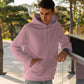 Men Pullover Hoodie Light Pink- FlyingCart.pk