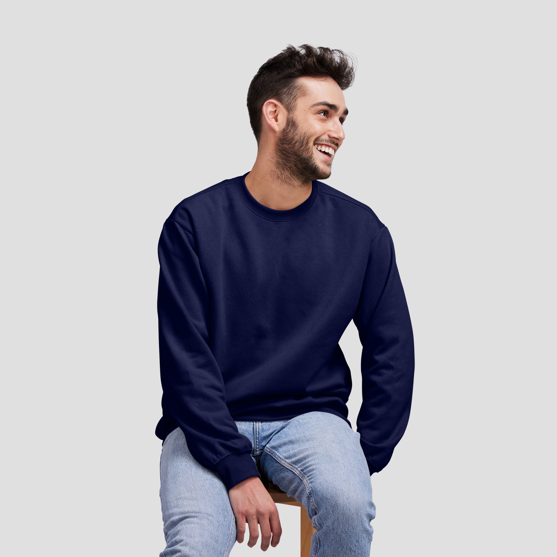 Sweat Shirt Navy Blue For Men- FlyingCart.pk