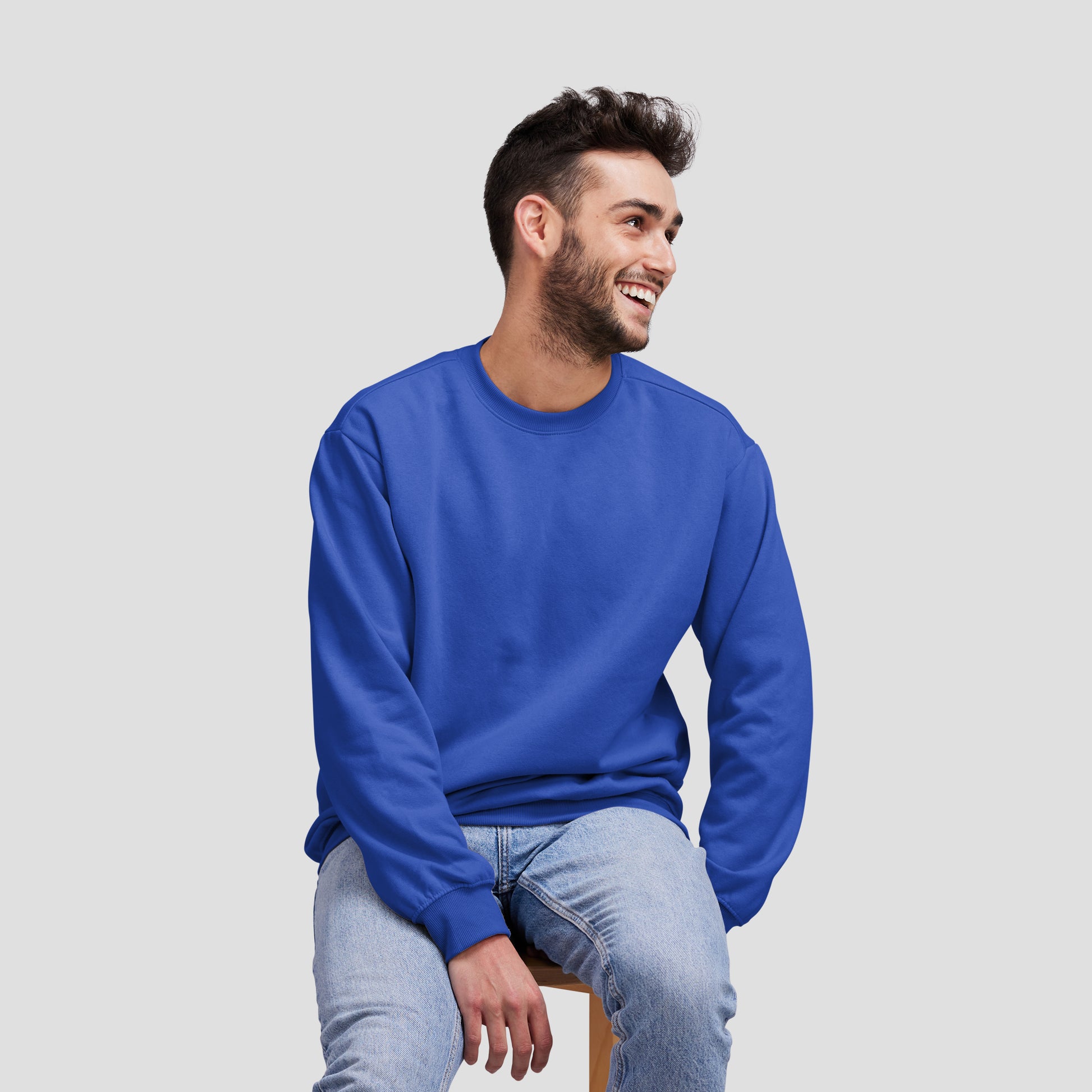 Sweat Shirt Royal Blue For Men- FlyingCart.pk