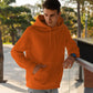 Men Pullover Hoodie Orange- FlyingCart.pk