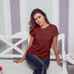 Maroon T-Shirt For Women - FlyingCart.pk