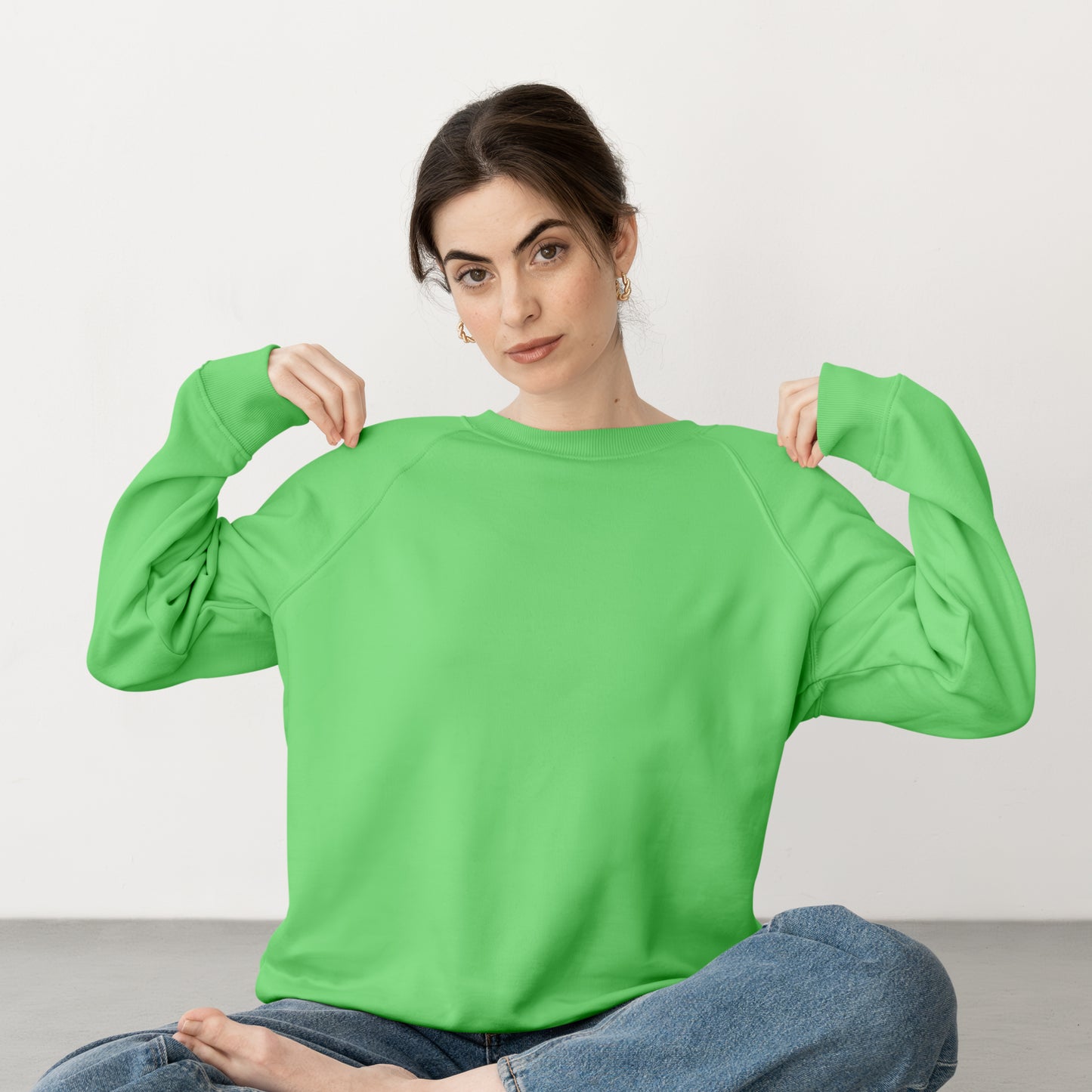 Sweat Shirt Light Green For Women- FlyingCart.pk