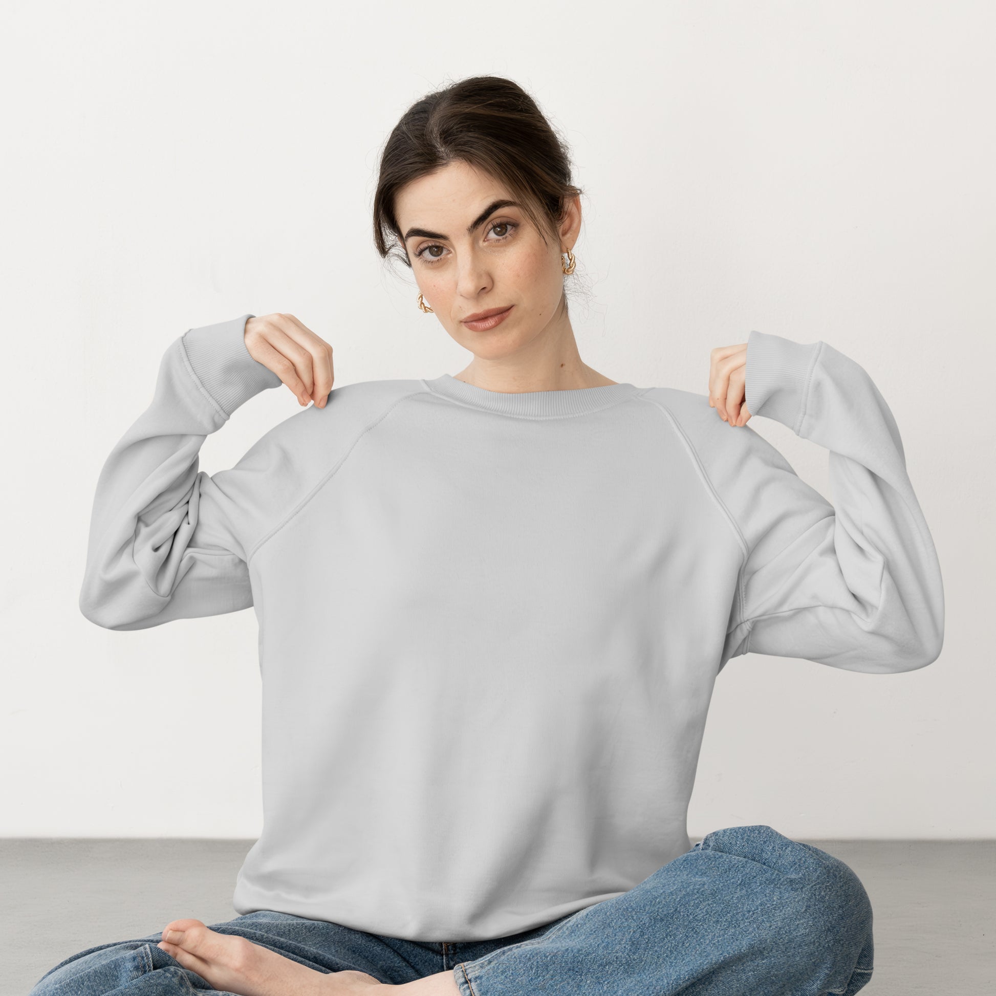 Sweat Shirt Silver Grey For Women- FlyingCart.pk