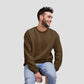 Sweat Shirt Dark Brown For Men- FlyingCart.pk