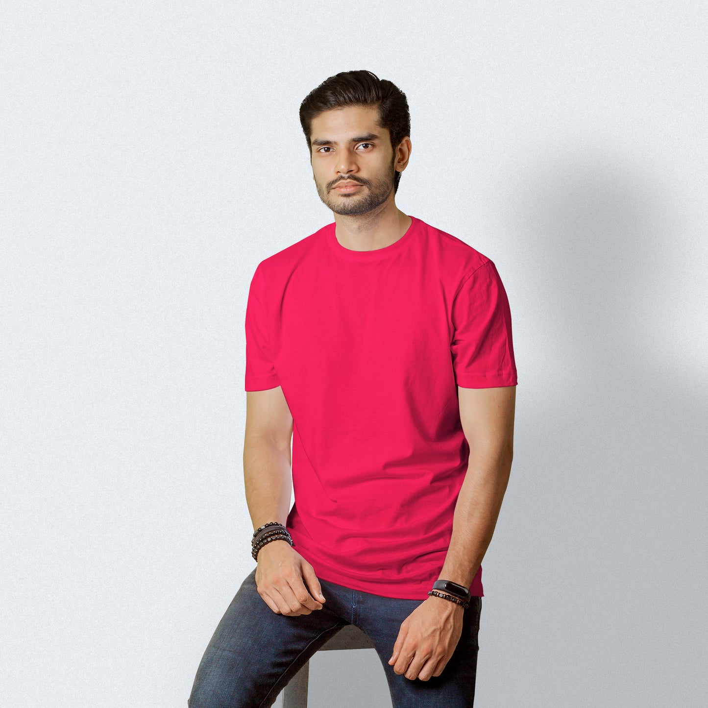 Half Sleeves Red T-shirt For Men - FlyingCart.pk