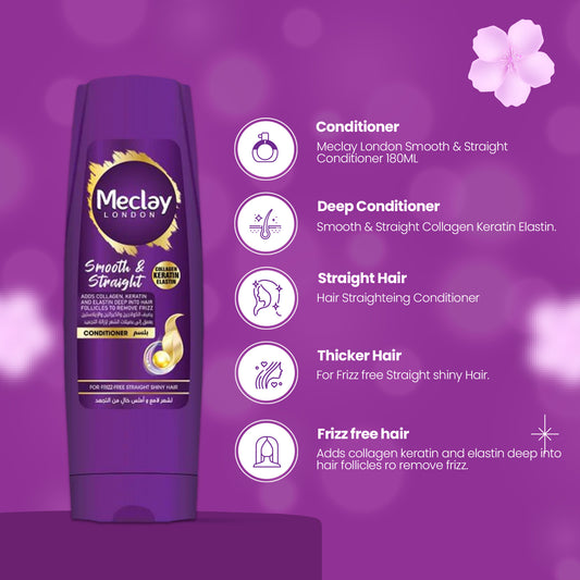 Meclay London Smooth & Straight Conditioner 180ML - FlyingCart.pk