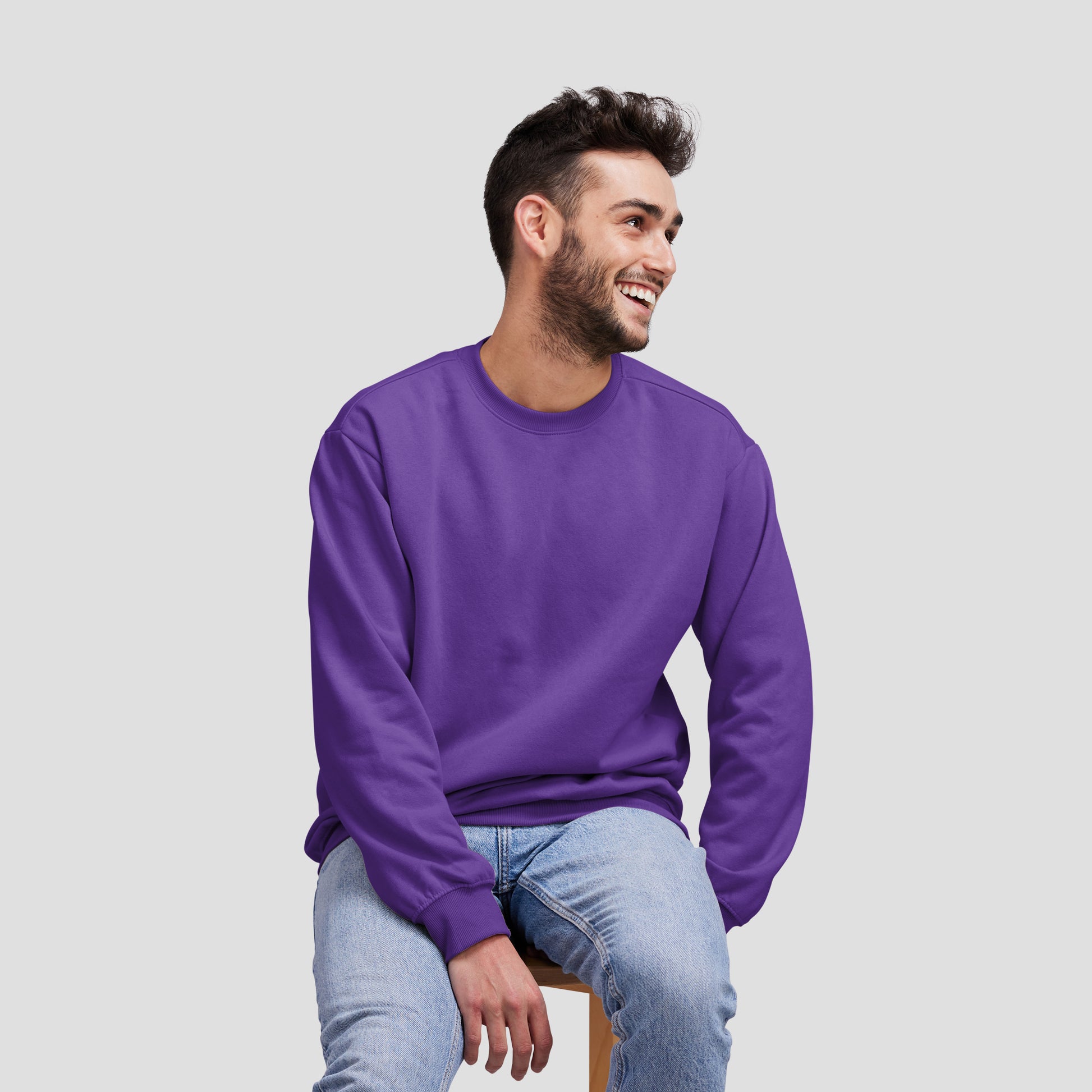 Sweat Shirt Royal Purple For Men- FlyingCart.pk