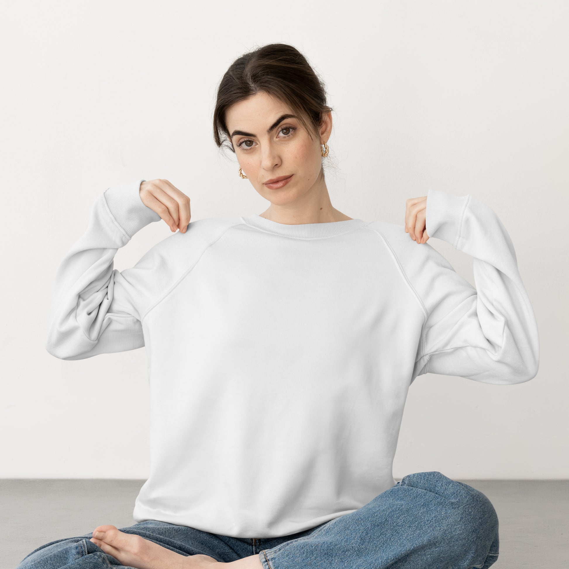 Sweat Shirt White For Women- FlyingCart.pk