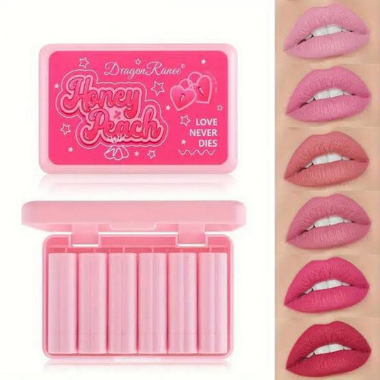Dragon Ranee Honey Peach Lipstick (Pack Of 6) - FlyingCart.pk