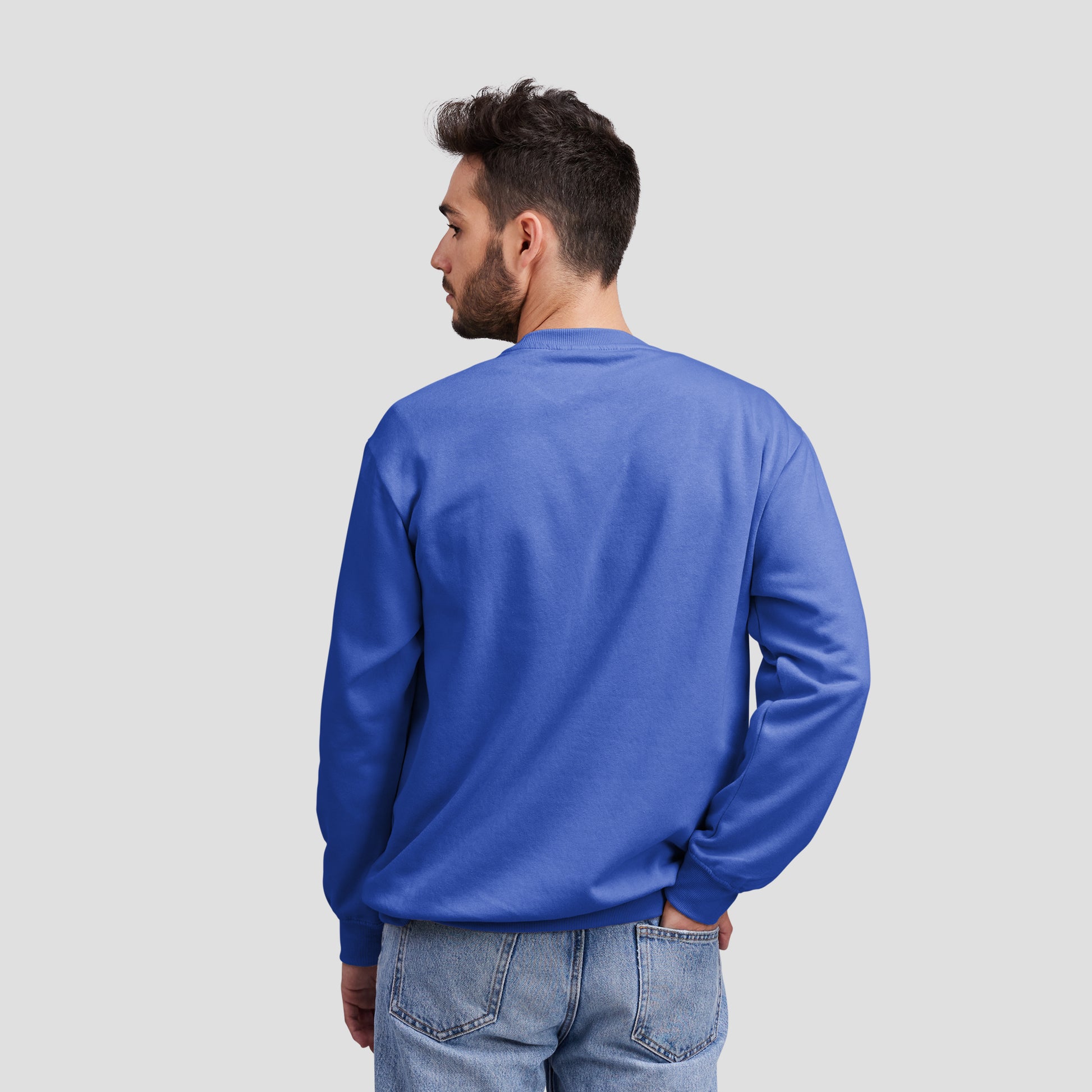 Sweat Shirt Royal Blue For Men- FlyingCart.pk