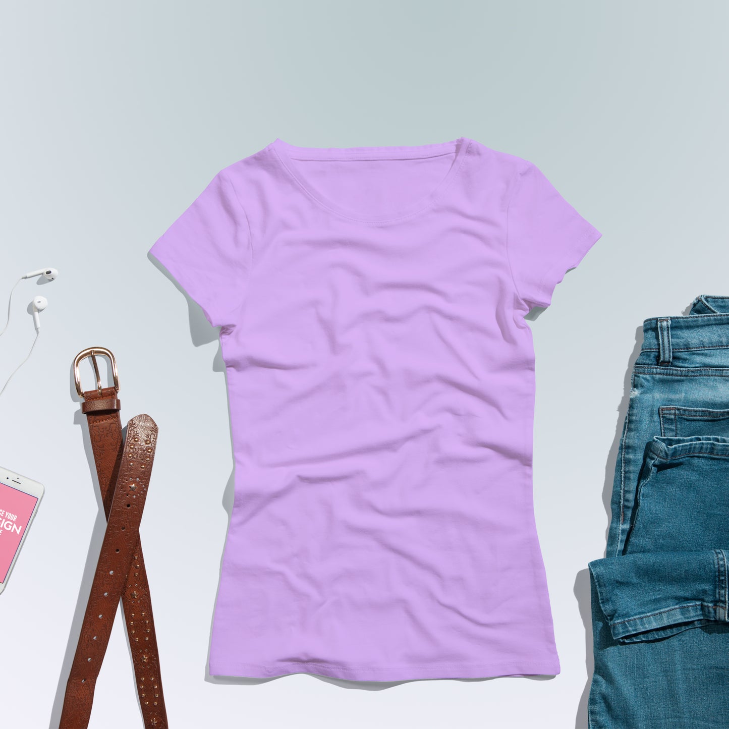 Light Purple T-Shirt For Women - FlyingCart.pk