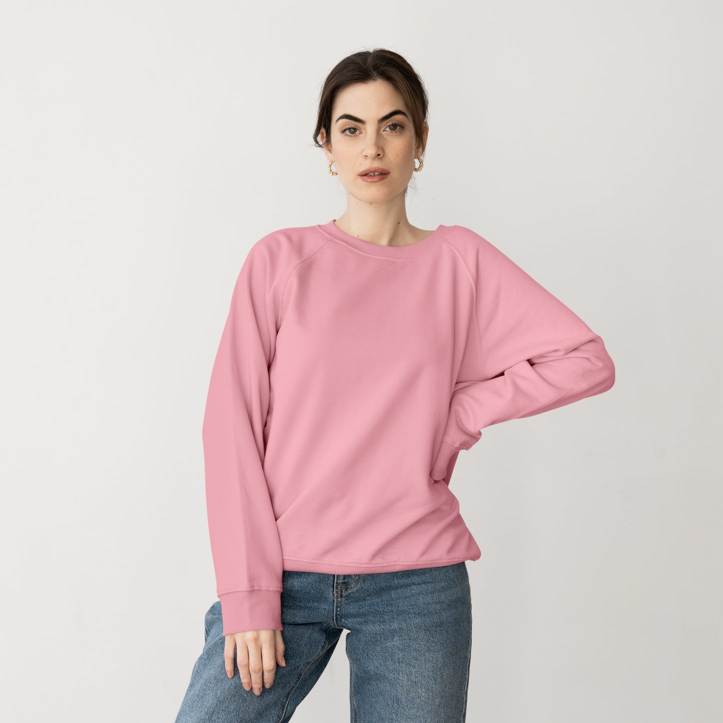 Sweat Shirt Light Pink For Women- FlyingCart.pk