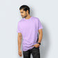 Half Sleeves Light Purple T-shirt For Men - FlyingCart.pk