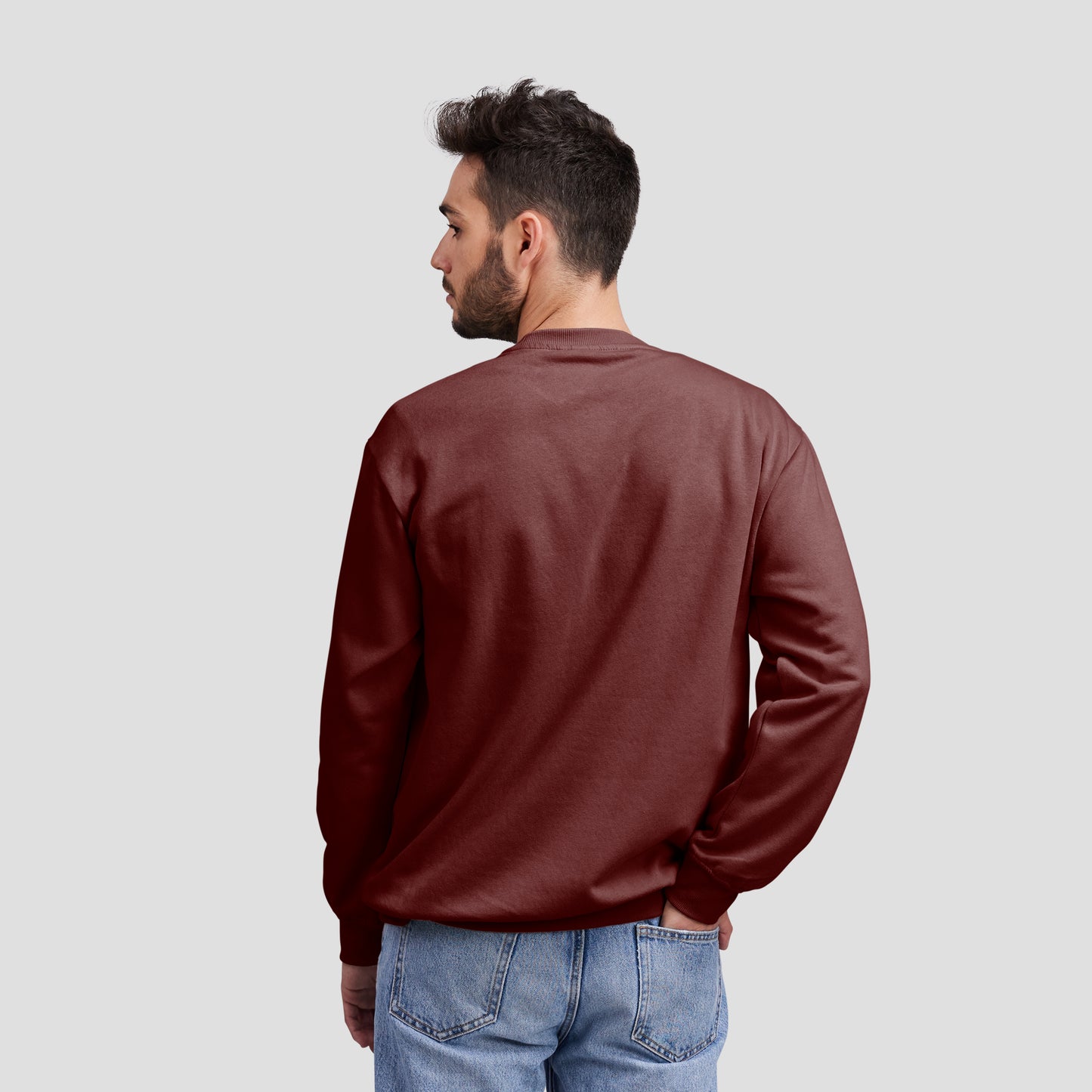 Sweat Shirt Maroon For Men- FlyingCart.pk