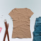 Light Brown T-Shirt For Women- FlyingCart.pk