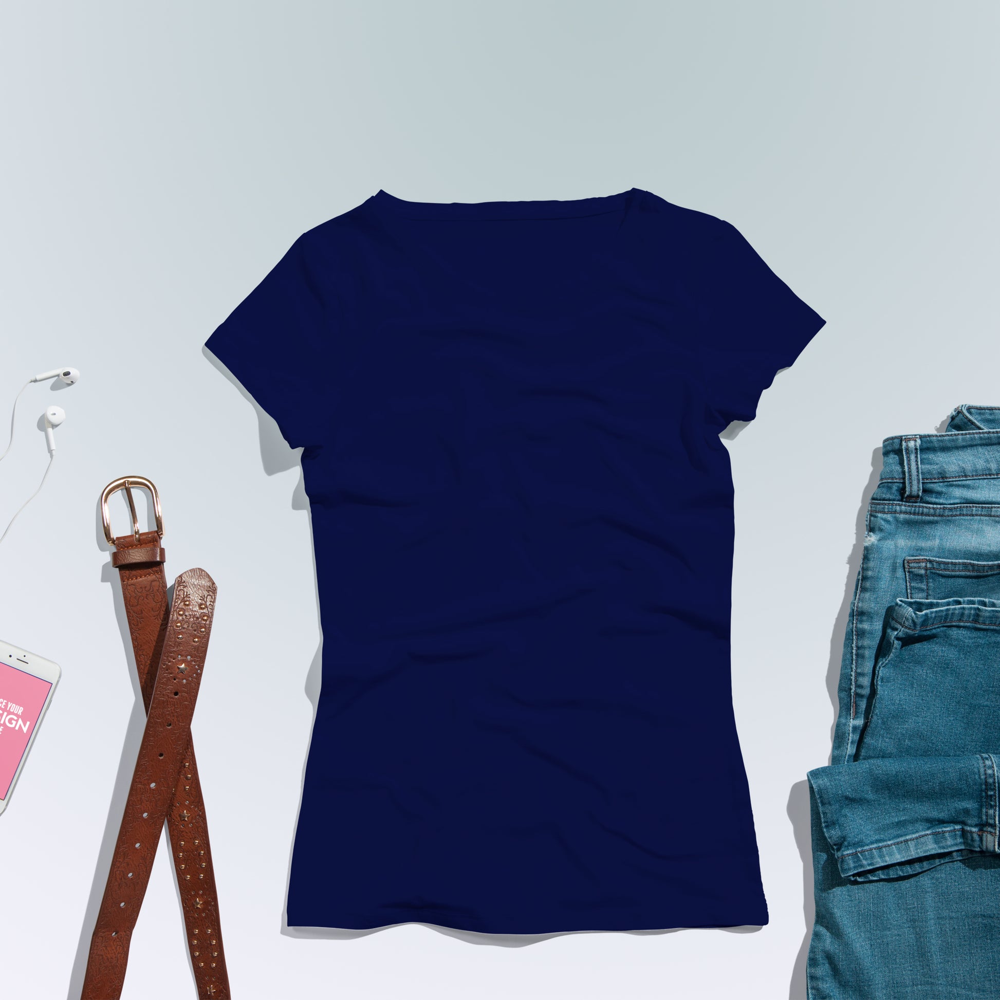 Dark Blue T-Shirt For Women- FlyingCart.pk