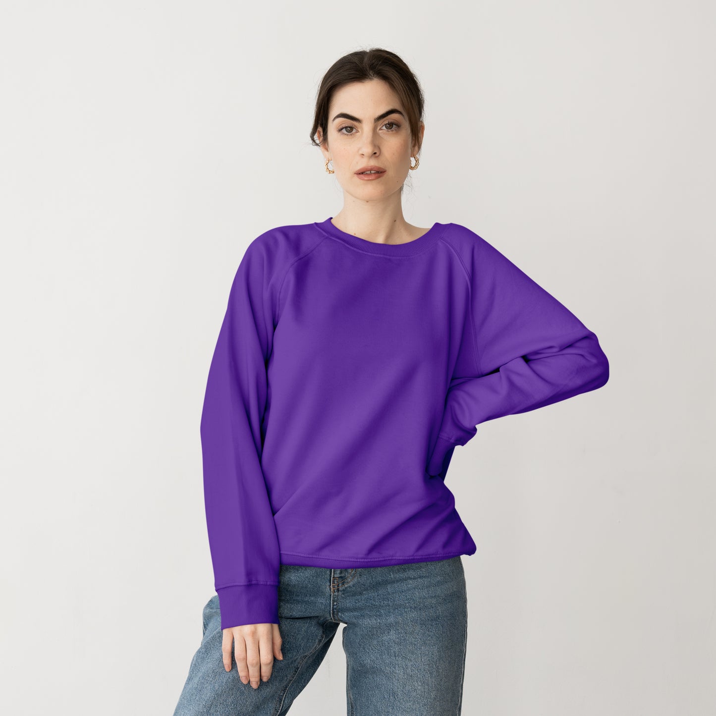 Sweat Shirt Royal Purple For Women- FlyingCart.pk