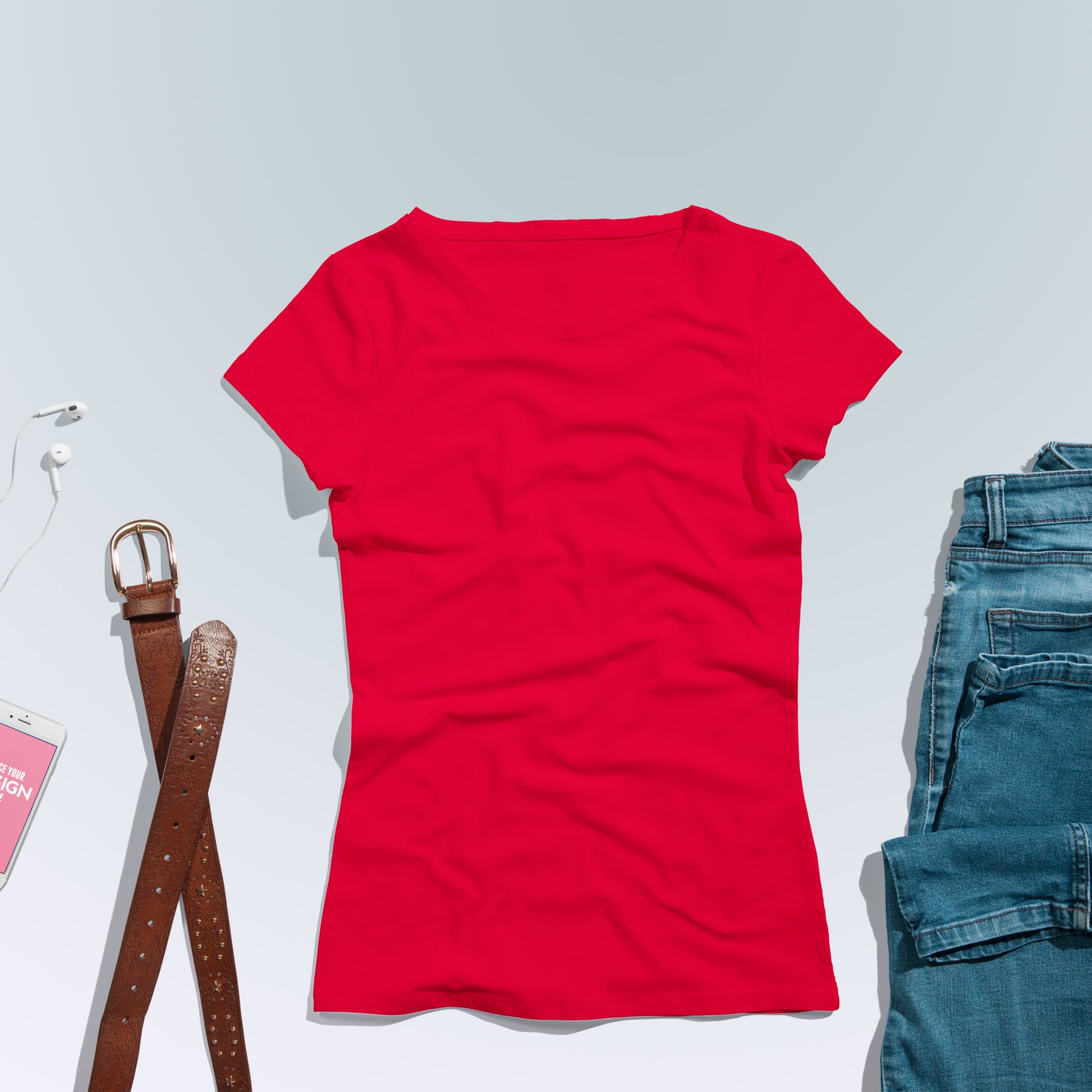 Red T-Shirt For Women - FlyingCart.pk