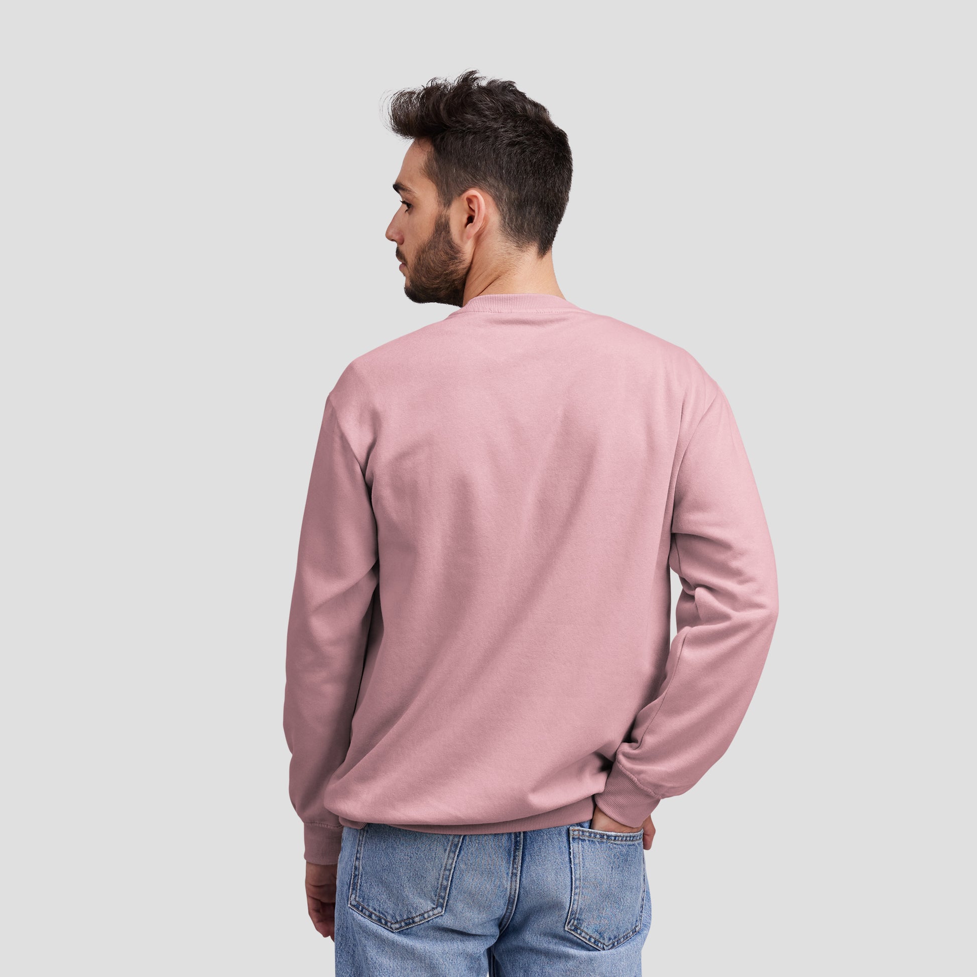 Sweat Shirt Light Pink For Men- FlyingCart.pk