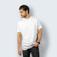 Half Sleeves  White T-shirt For Men - FlyingCart.pk