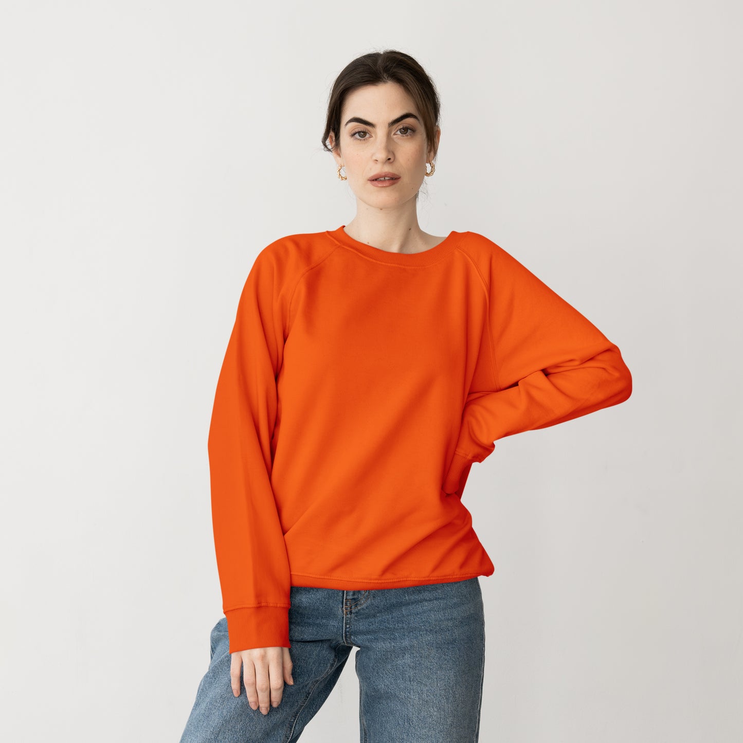 Sweat Shirt Orange For Women- FlyingCart.pk