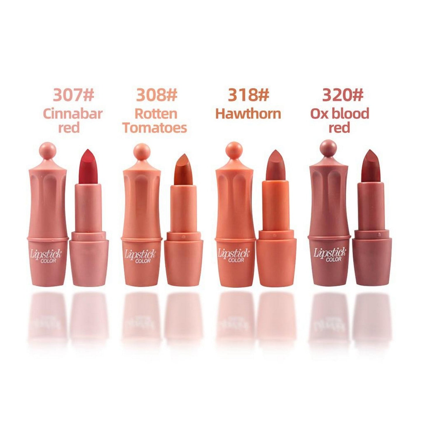 HENGFANG Velvet Matte Lipstick Set Not Easy To Fade Lip Makeup Cosmetic 3.5g x 4 - FlyingCart.pk