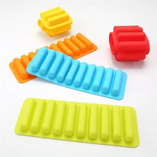 1 Pc 10 Grids Silicone Ice Cube Tray for Water Bottle Ice Cream Pudding Maker Mold - Flyingcart.pk