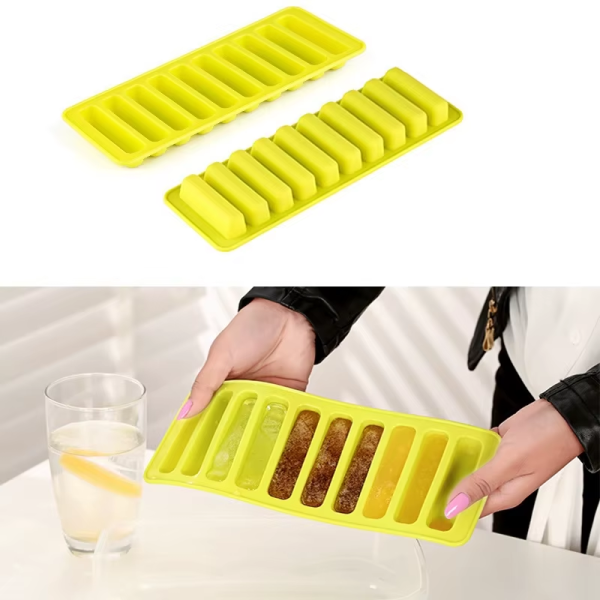 1 Pc 10 Grids Silicone Ice Cube Tray for Water Bottle Ice Cream Pudding Maker Mold - Flyingcart.pk