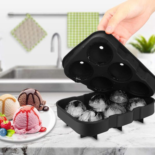 6-Grid Round Ice Cube Maker – Silicone Ice Tray - Flyingcart.pk