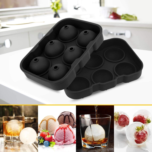 6-Grid Round Ice Cube Maker – Silicone Ice Tray - Flyingcart.pk
