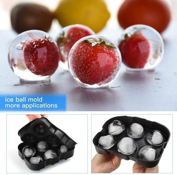 6-Grid Round Ice Cube Maker – Silicone Ice Tray - Flyingcart.pk