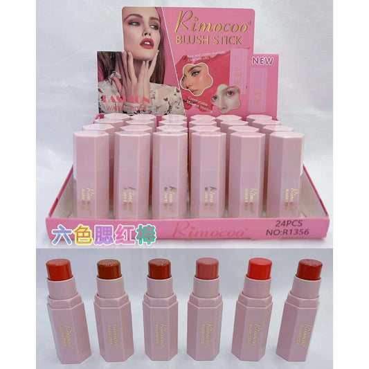 Rimocco Blushon Stick Matte Soft Liquid Blusher For Cheek And Lips (Pack Of 6) - FlyingCart.pk