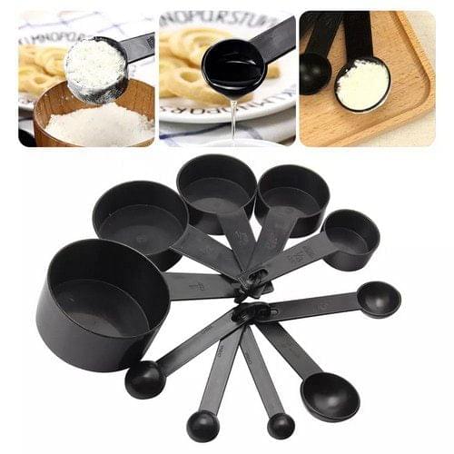 Measuring Spoon Black 10pcs Set - FlyingCart.pk