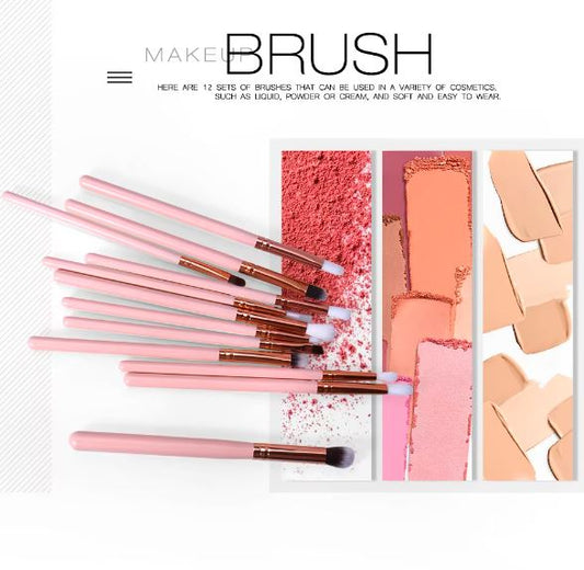 12 Pcs Embroz Makeup Brushes